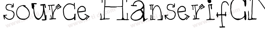 source HanserifCN细ws字体转换